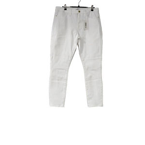 FRAME Women Size 31 White Denim Cropped  Mid Rise Skinny Leg Stretch Jeans